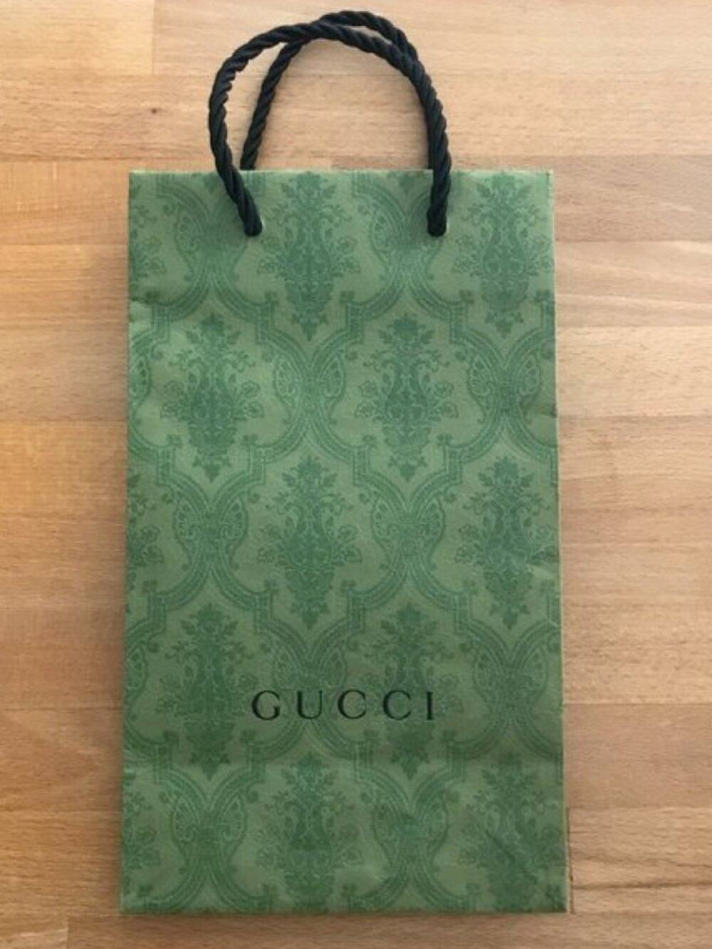 Gucci Limited Edition Green Foliage Gucci Shopping Bag Gift Bag